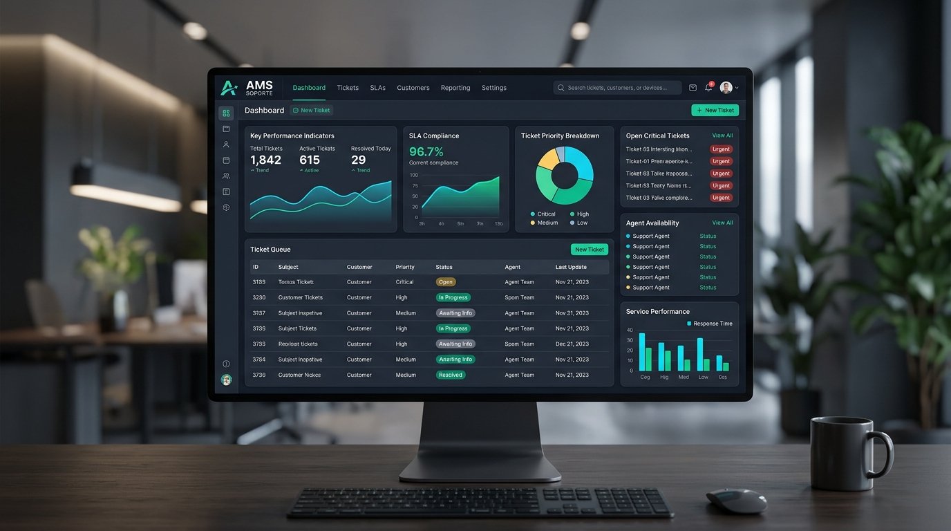 AMS Support System Interface Mockup