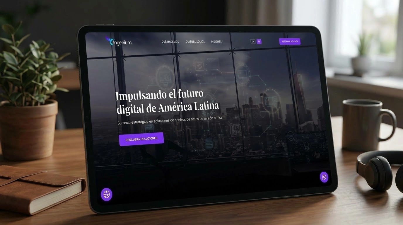 Mockup Interfaz Sitio Web Ingenium